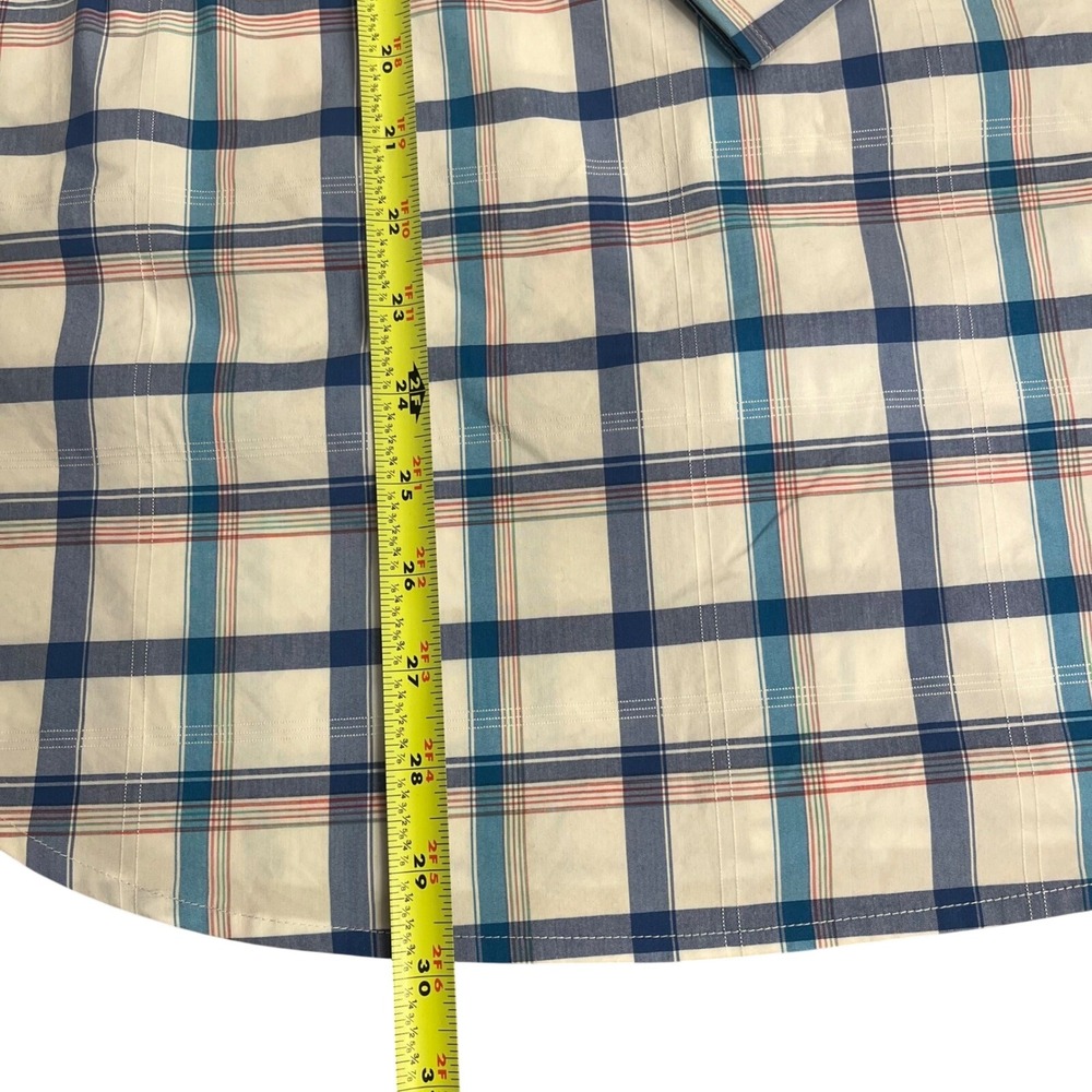 Tommy Bahama Button Down Men‎ Medium Blue Plaid Sarasota Stretch Coolmax - Picture 6 of 8